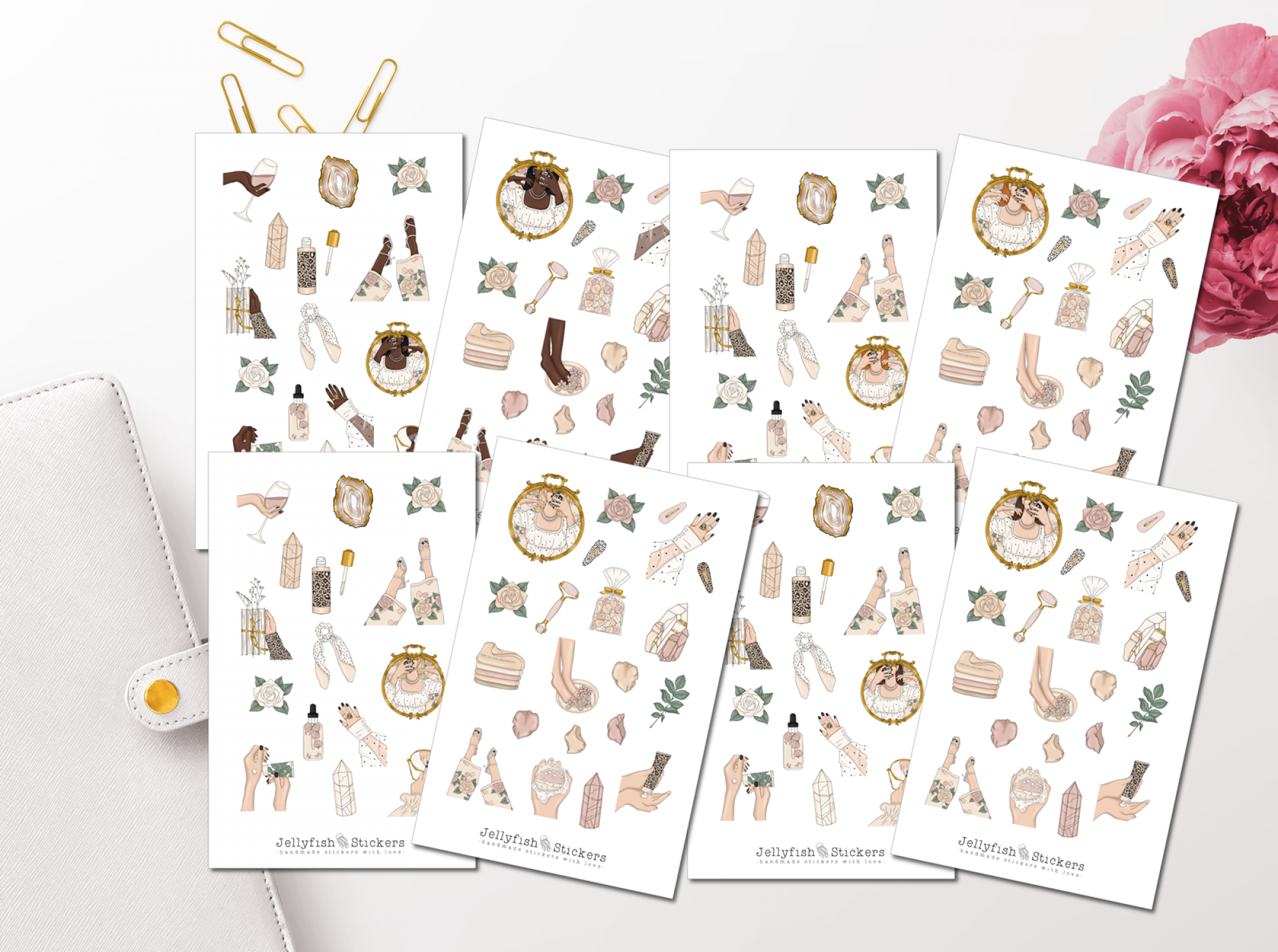 Mädchen Wellness Sticker Set